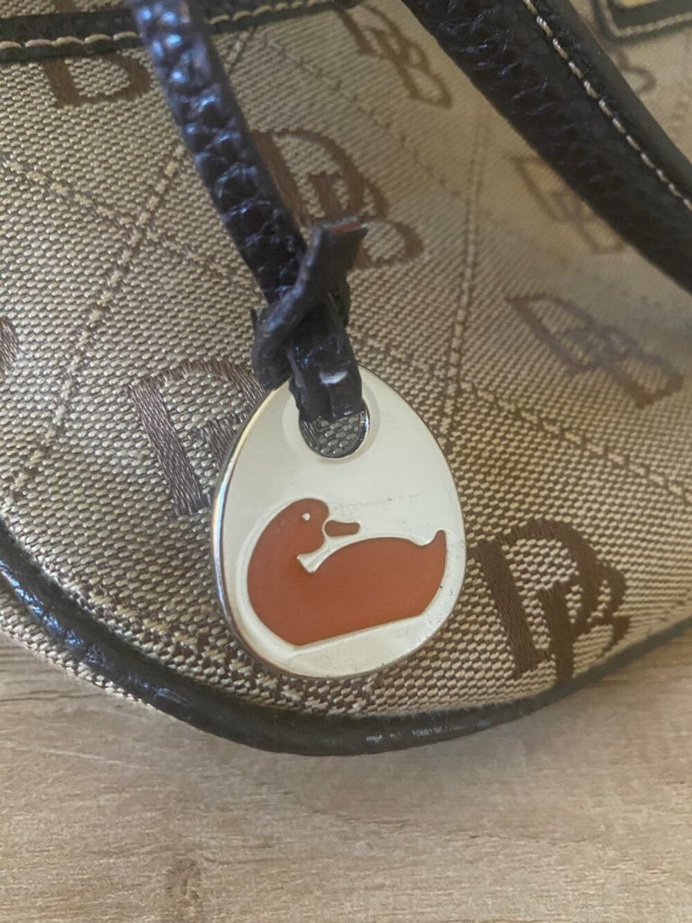 Dooney & Bourke Brown Monogram Canvas Hobo Bag & Matching Wallet Set - Picture 5 of 15
